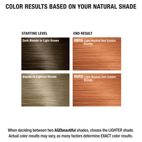 AGE beautiful 9NRG hair dye with vibrant colour swatch