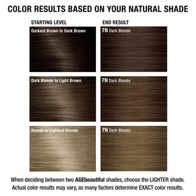 AGE beautiful hair dye 7N Dark Blonde shade display