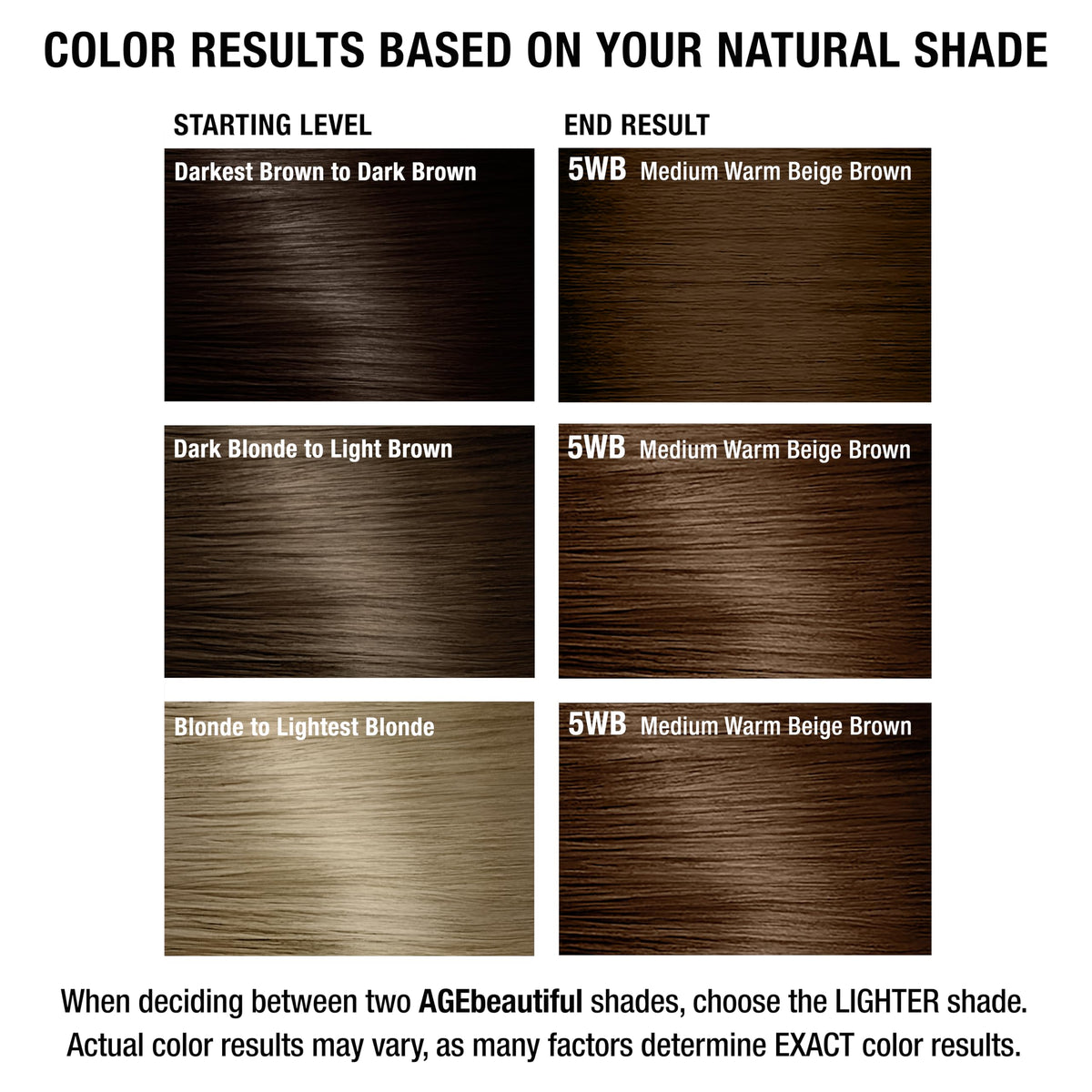 AGE beautiful hair dye packaging with instructions