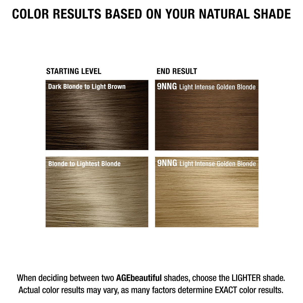 AGE beautiful Light Intense Golden Blonde hair colour result