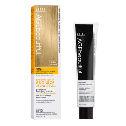 AGE beautiful Permanent Hair Dye 10G Very Light Golden Blonde front view