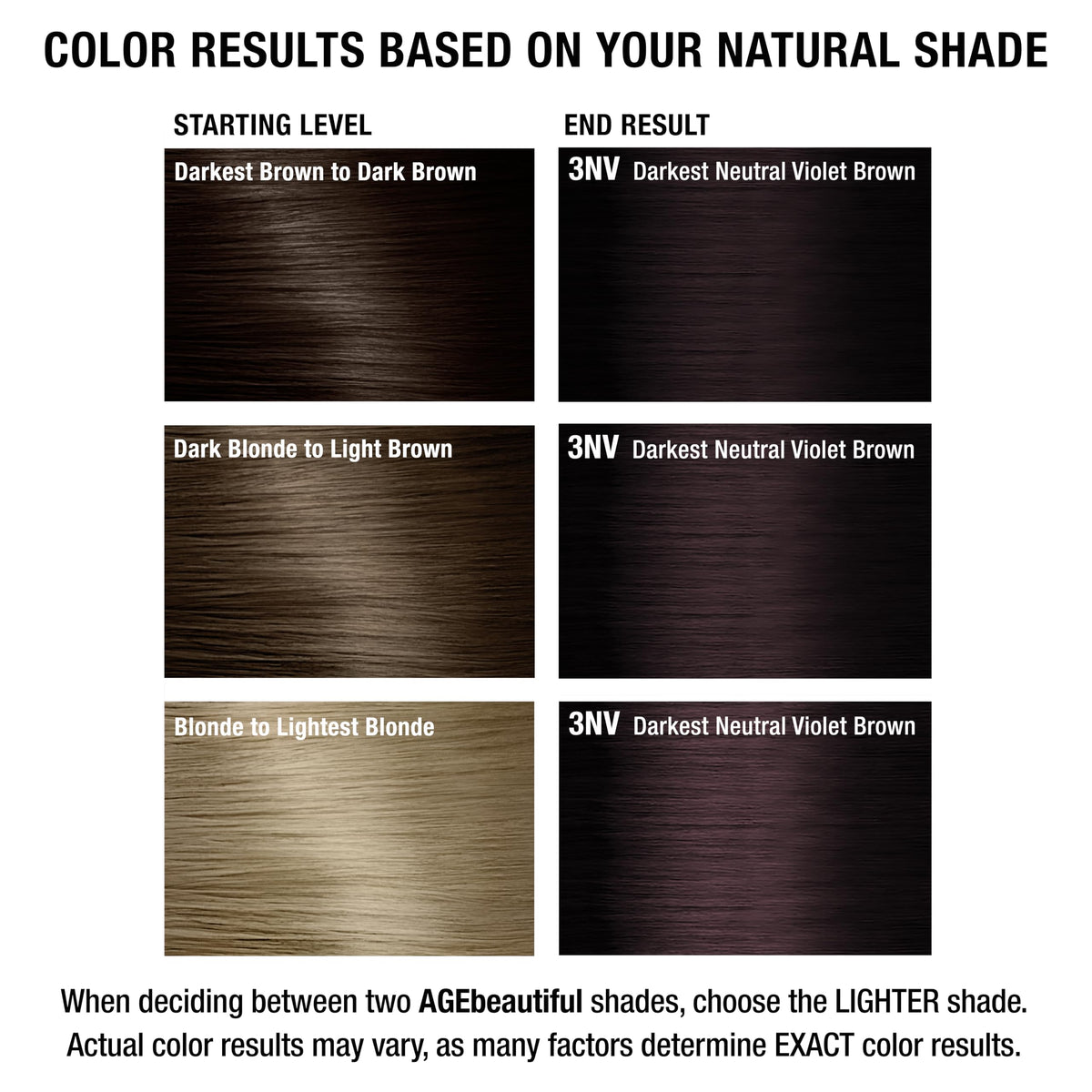 AGE beautiful Permanent Hair Dye 3NV Darkest Violet Brown application tools
