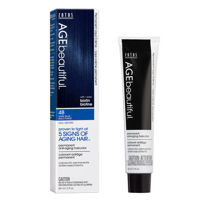 AGE beautiful Permanent Hair Dye 4B Dark Blue packaging front view