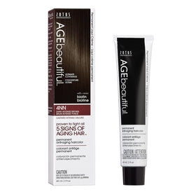 AGE beautiful Permanent Hair Dye 4NN Dark Intense Brown front view