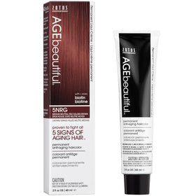 AGE beautiful Permanent Hair Dye 5NRG front view with packaging