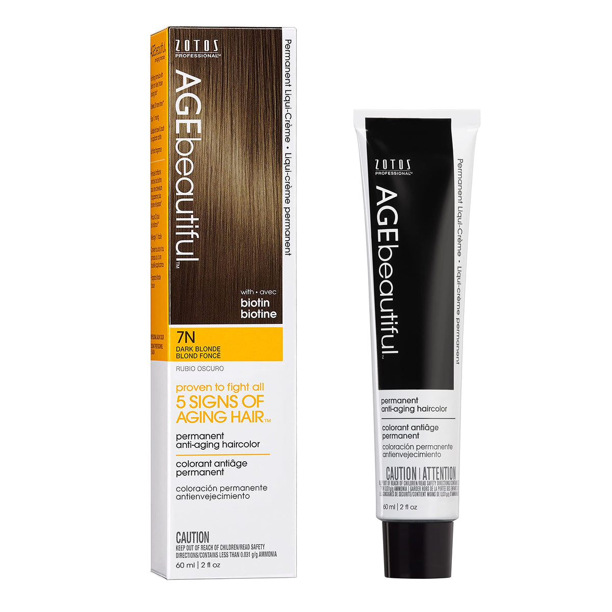 AGE beautiful Permanent Hair Dye 7N Dark Blonde packaging front view