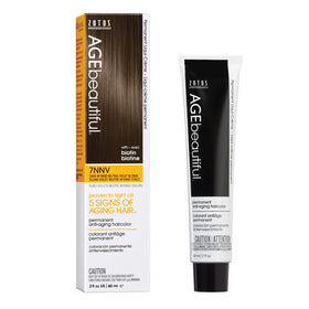 AGE beautiful Permanent Hair Dye 7NNV Dark Intense Neutral Violet Blonde packaging