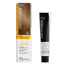 AGE beautiful Permanent Hair Dye 7WB Dark Warm Beige Blonde front view
