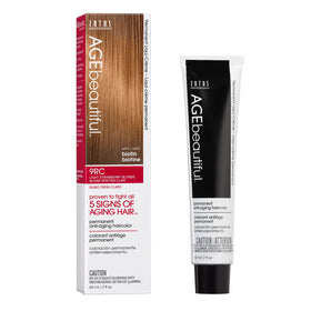 AGE beautiful Permanent Hair Dye 9RC Light Strawberry Blonde front view