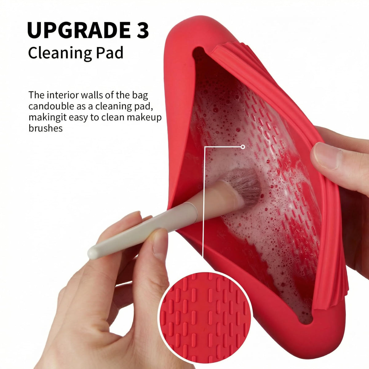 AGIKET Makeup Brush Holder with magnetic clasp closed