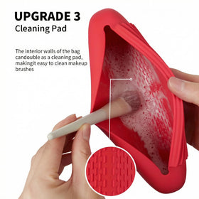 AGIKET Makeup Brush Holder with magnetic clasp closed