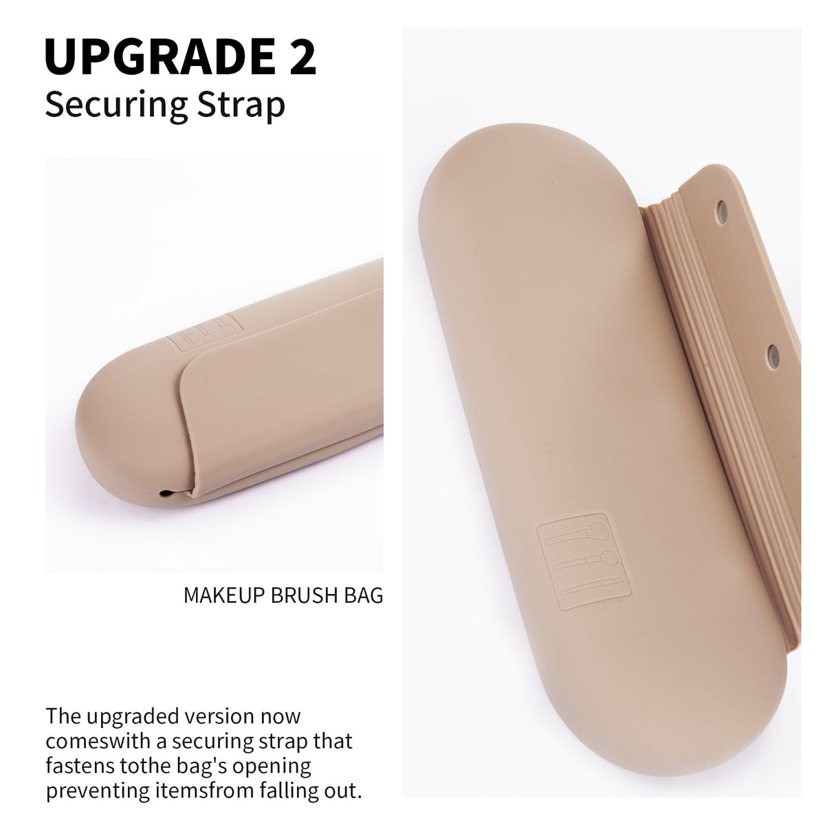 AGIKET silicone makeup brush holder side view