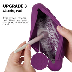 AGIKET Soft Silicone Makeup Brush Holder back view