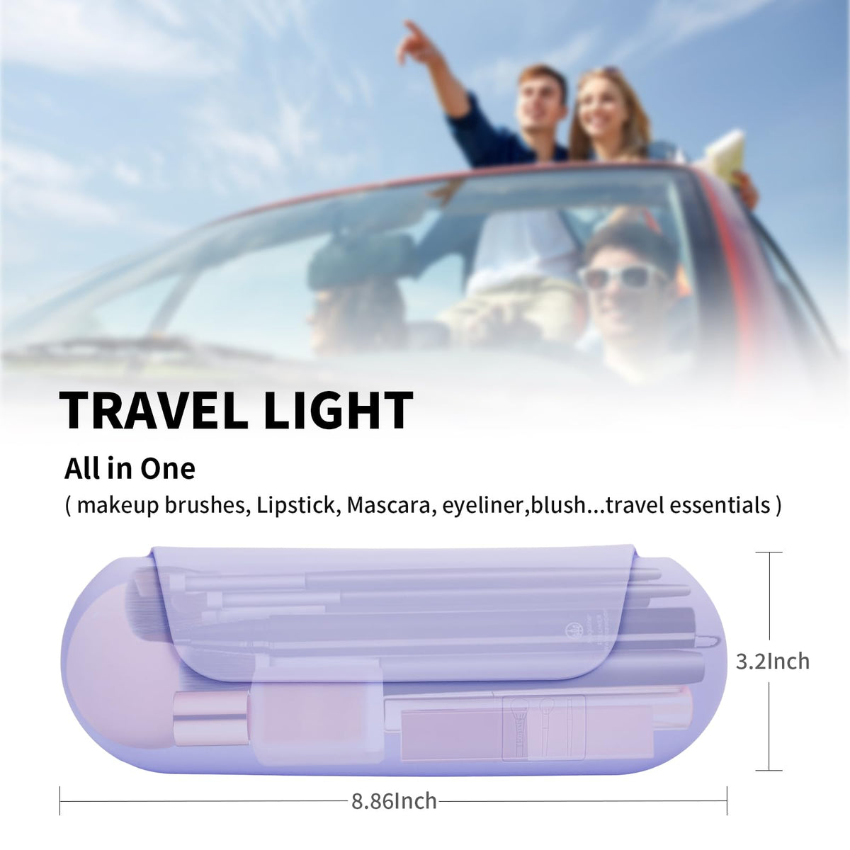AGIKET Soft Silicone Makeup Brush Holder back view