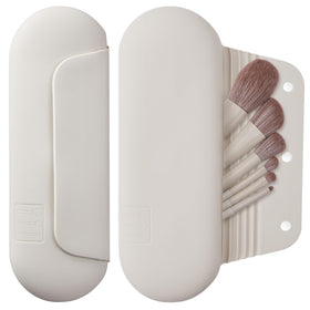 AGIKET Soft Silicone Makeup Brush Holder front view in pink