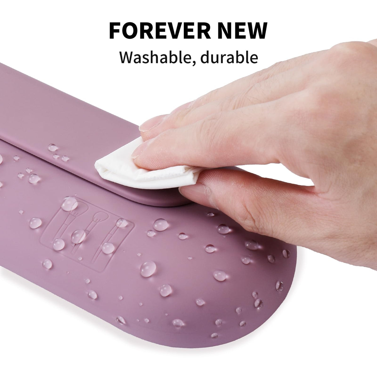AGIKET Soft Silicone Makeup Brush Holder front view with clean design