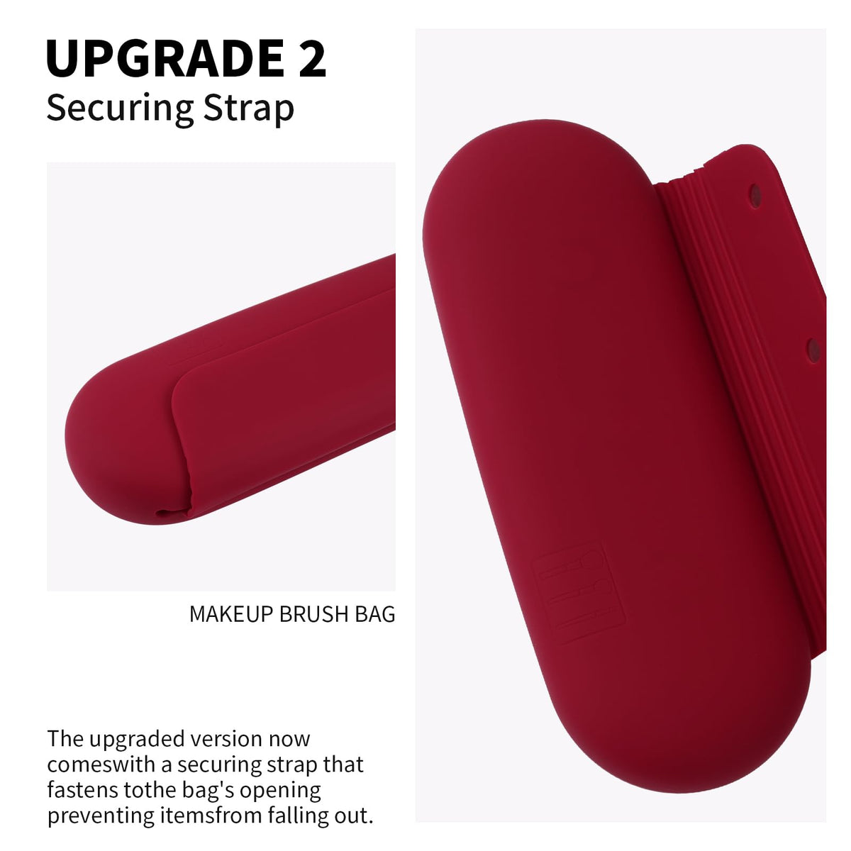 AGIKET Soft Silicone Makeup Brush Holder in a travel bag