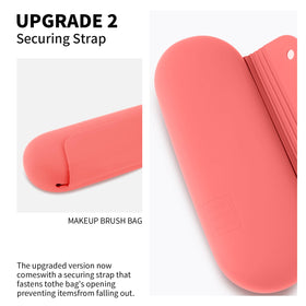 AGIKET Soft Silicone Makeup Brush Holder in blue color side view