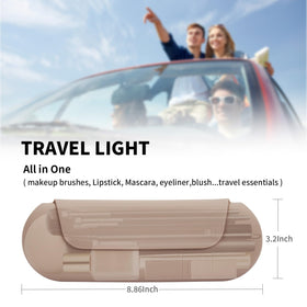 AGIKET Soft Silicone Makeup Brush Holder in travel bag