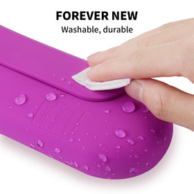 AGIKET Soft Silicone Makeup Brush Holder in travel setting