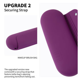 AGIKET Soft Silicone Makeup Brush Holder in use with brushes inside