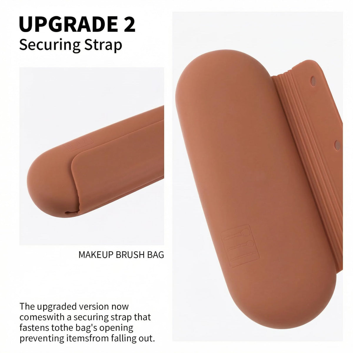 AGIKET Soft Silicone Makeup Brush Holder open showing brushes