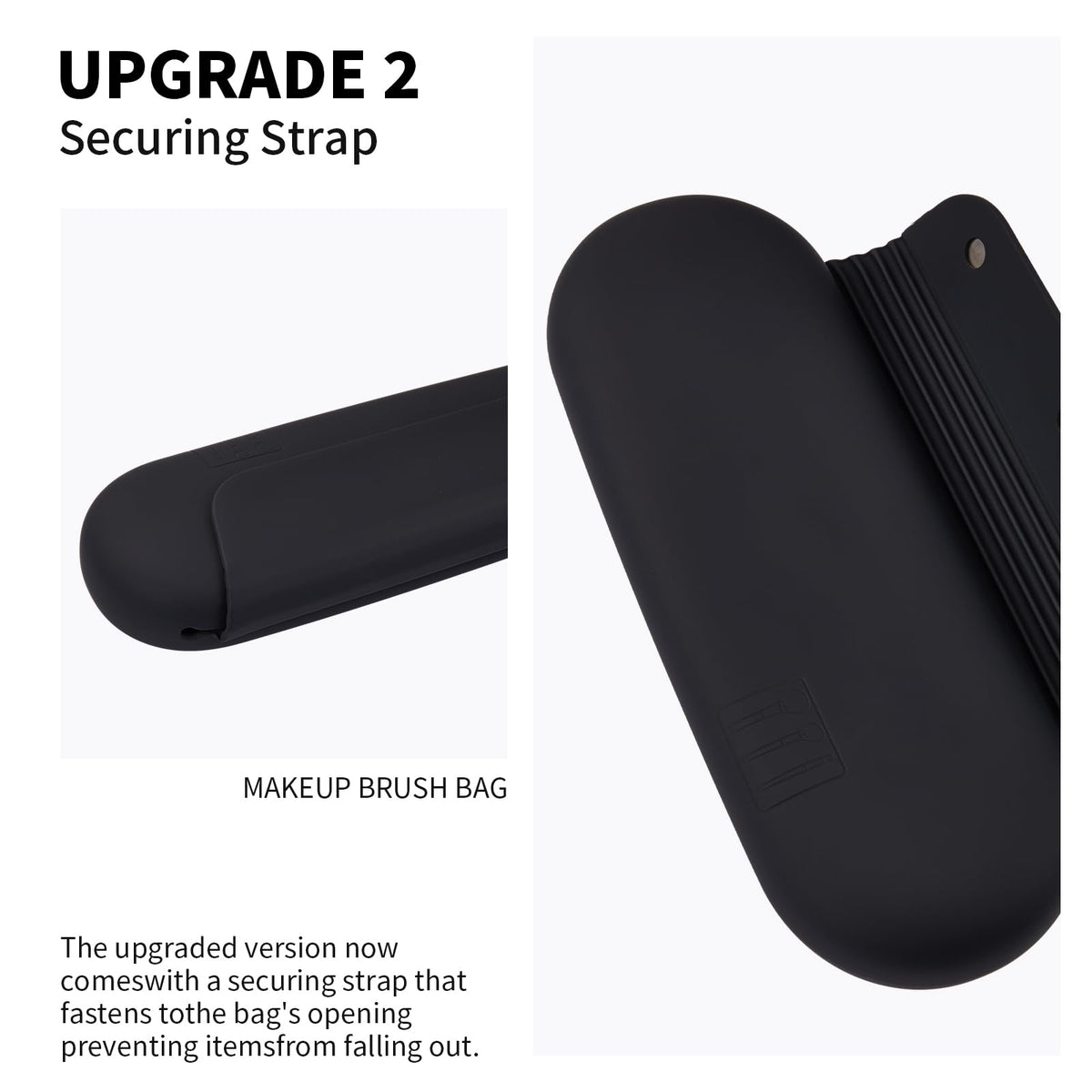 AGIKET Soft Silicone Makeup Brush Holder open with brushes inside