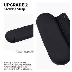 AGIKET Soft Silicone Makeup Brush Holder open with brushes inside