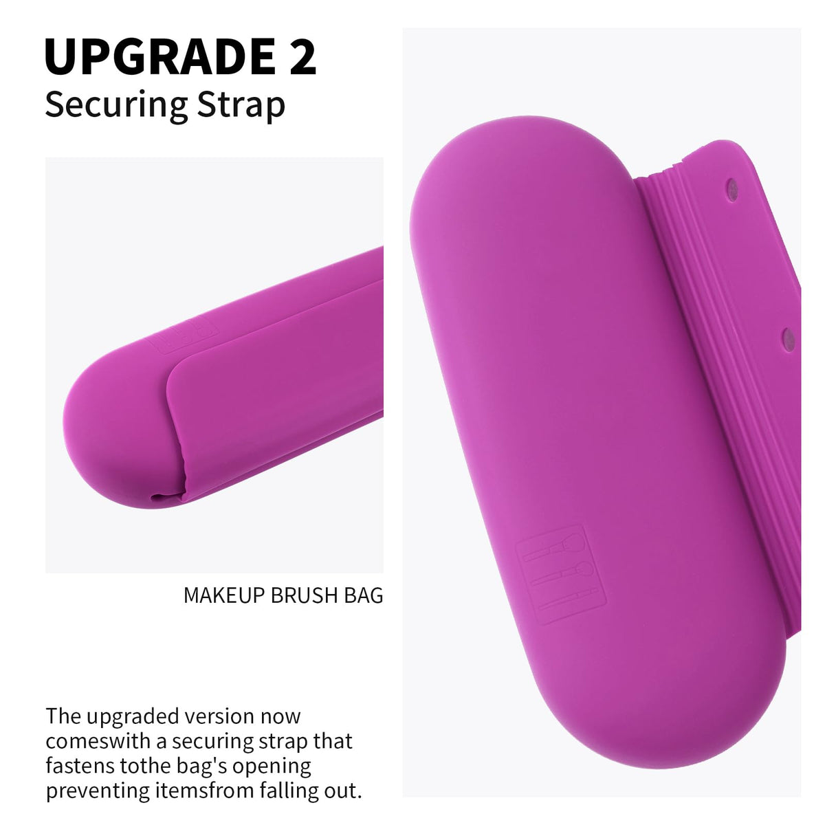 AGIKET Soft Silicone Makeup Brush Holder open with brushes inside