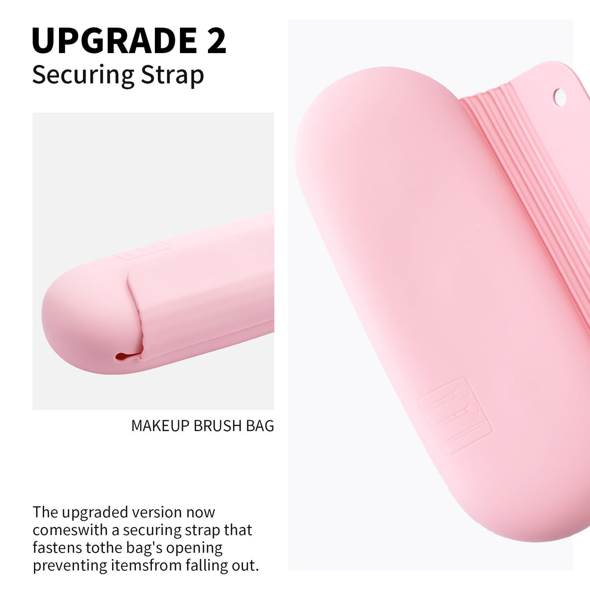AGIKET Soft Silicone Makeup Brush Holder open with brushes inside