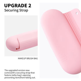 AGIKET Soft Silicone Makeup Brush Holder open with brushes inside