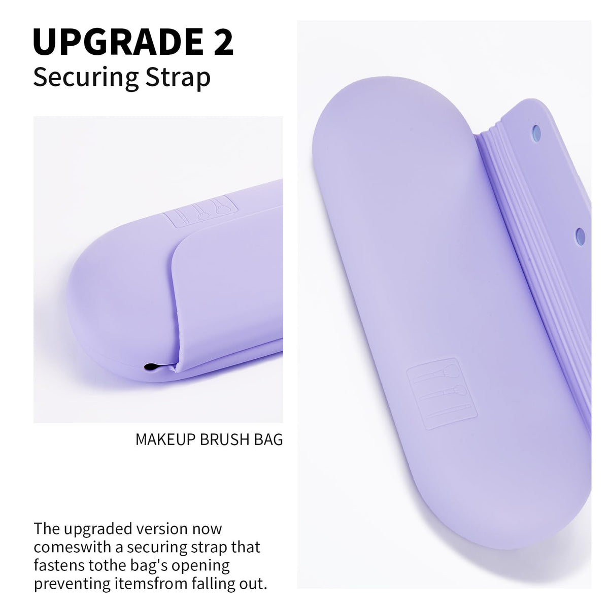 AGIKET Soft Silicone Makeup Brush Holder open with brushes inside