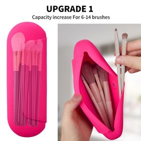 AGIKET Soft Silicone Makeup Brush Holder showing magnetic clasp