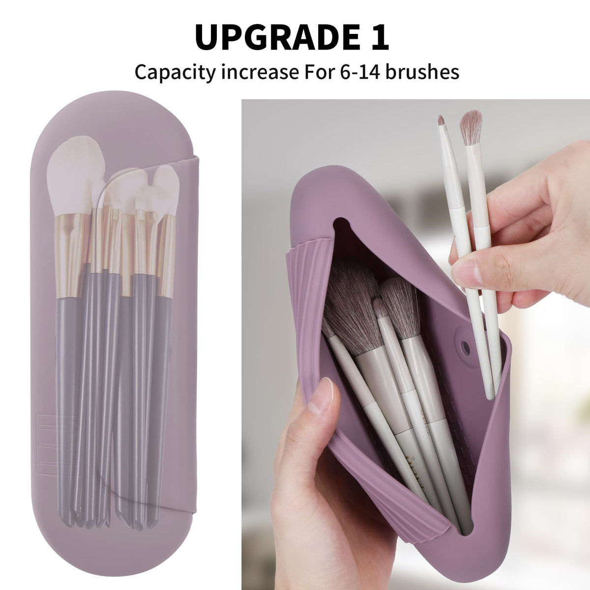 AGIKET Soft Silicone Makeup Brush Holder showing the magnetic clasp