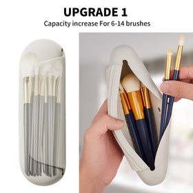AGIKET Soft Silicone Makeup Brush Holder side view showing magnetic clasp