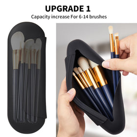 AGIKET Soft Silicone Makeup Brush Holder side view showing magnetic clasp