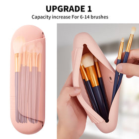 AGIKET Soft Silicone Makeup Brush Holder side view showing magnetic clasp