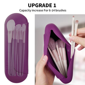 AGIKET Soft Silicone Makeup Brush Holder side view showing magnetic clasp