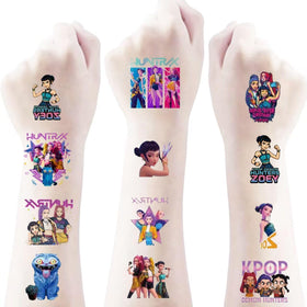 AGOODTO 40pcs Kpop Demon Temporary Tattoos front view with assorted designs