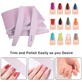AhaTopia nail file in use on natural nails