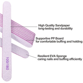 AhaTopia nail file in use on natural nails