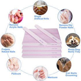 AhaTopia nail file set with a hand applying nail polish