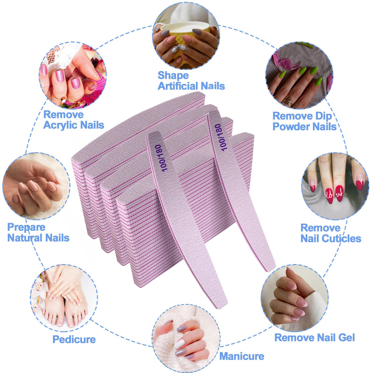 AhaTopia nail file with packaging details