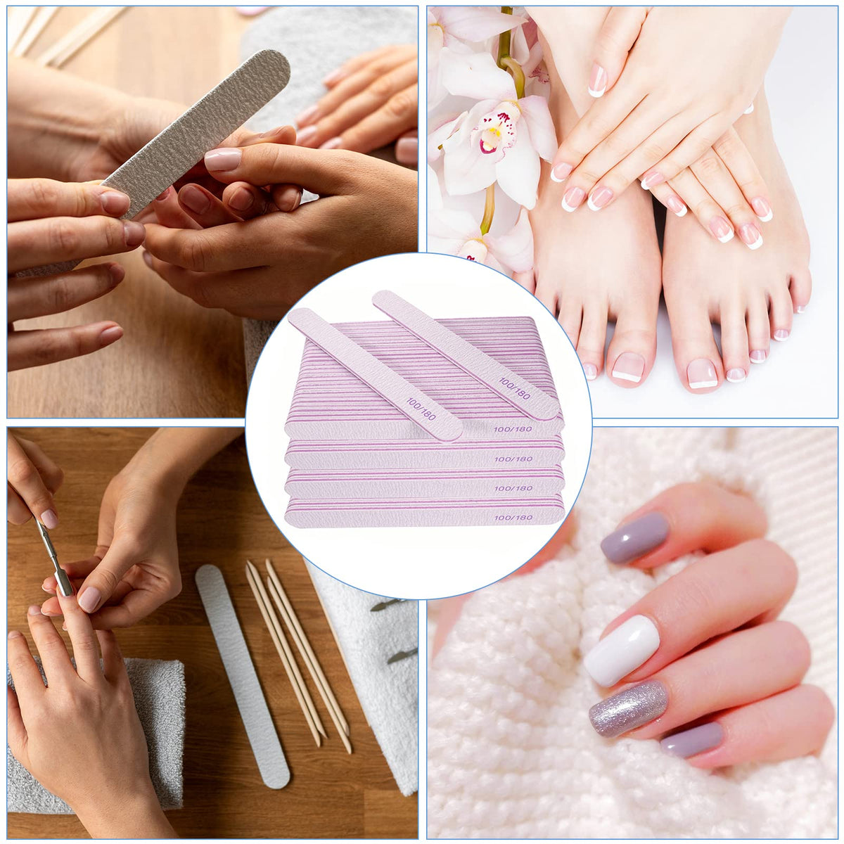 AhaTopia nail files arranged neatly on a surface