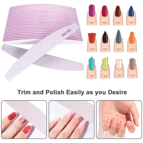 AhaTopia nail files in use for acrylic nail shaping