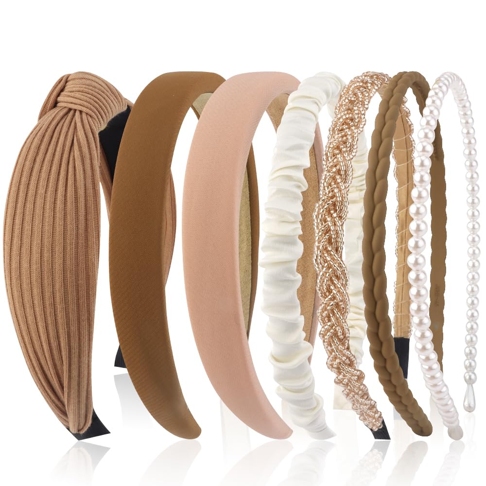 AHONEY 7 Pack Headbands assorted styles front view