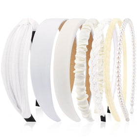 AHONEY 7 Pack Headbands assorted styles including solid and knotted designs