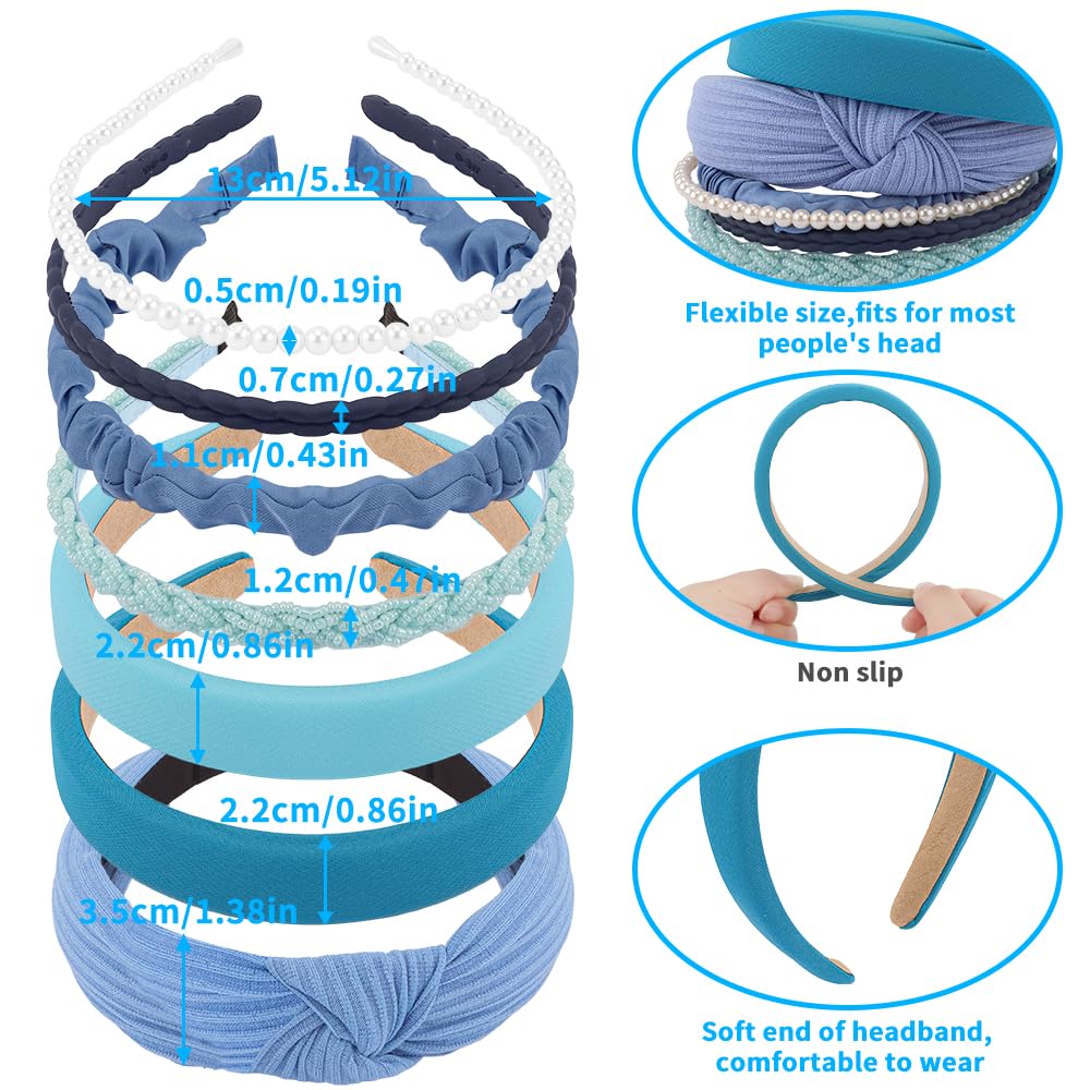 AHONEY blue headbands in packaging