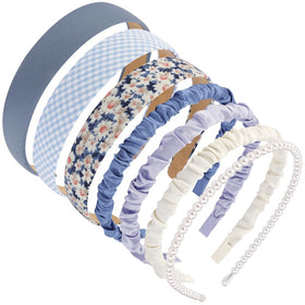 AHONEY Blue Headbands worn by a model