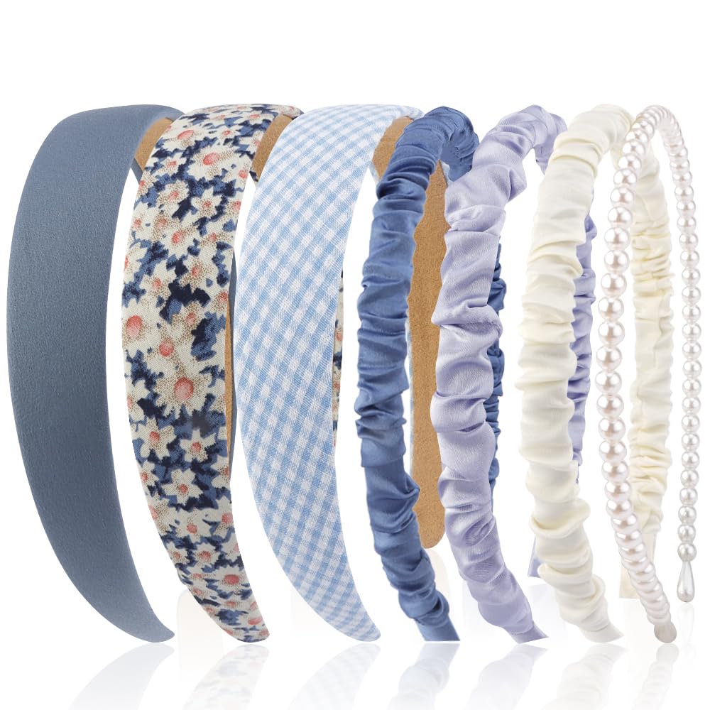 AHONEY Blue Knotted Headband close-up
